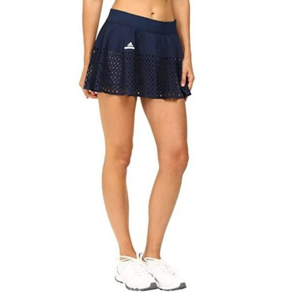 Nwt Adidas Stella McCartney Laser tennis skort skirt S Small Navy Blue - Picture 2 of 15